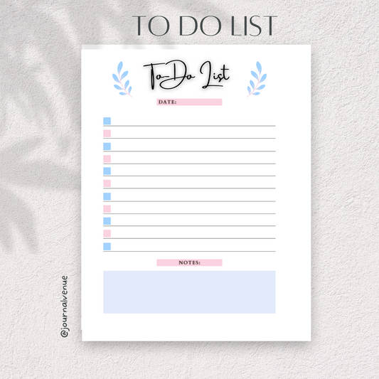 Printable To Do List Pages - JOURNAL VENUE