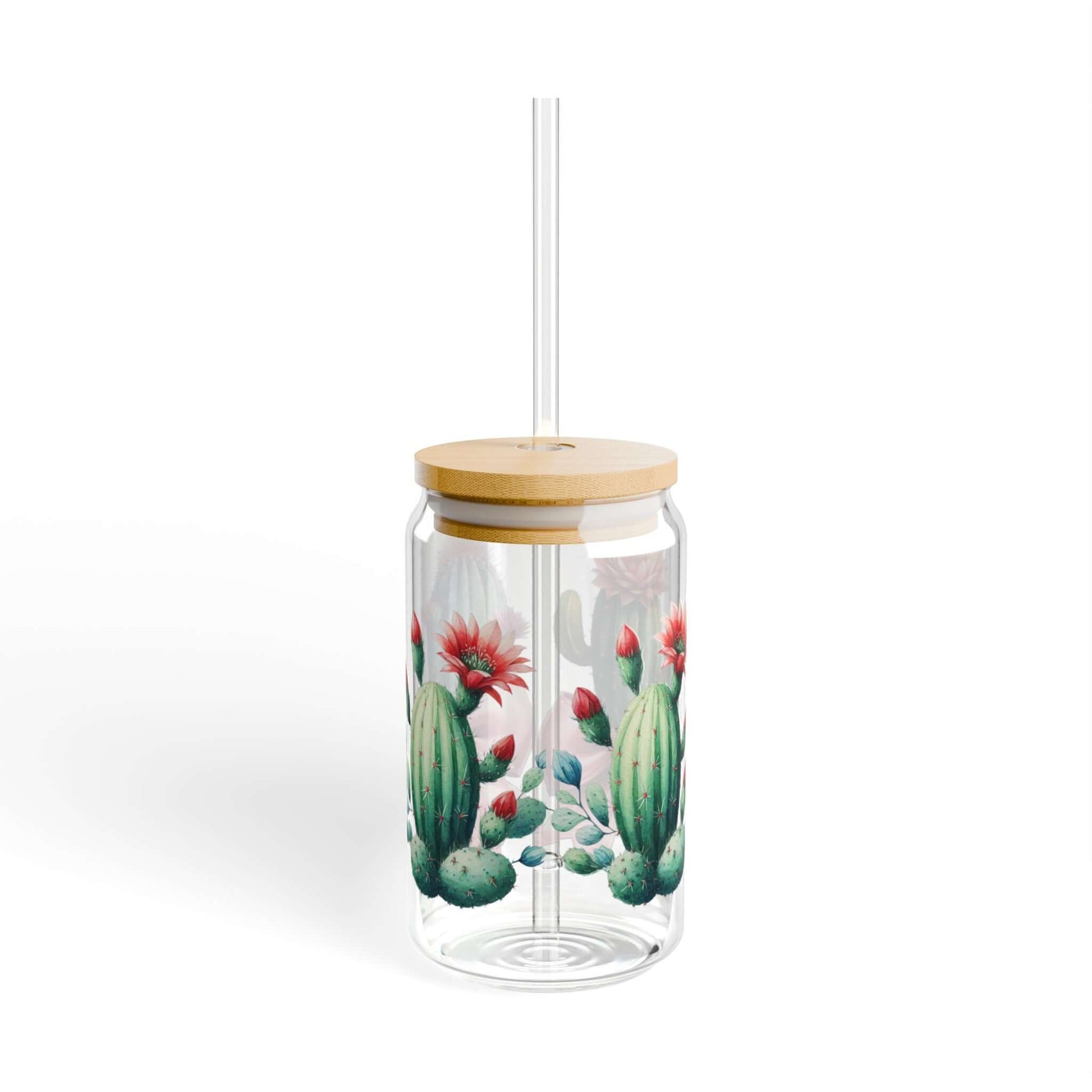 Pink Coquette Cactus Coffee Glass Tumbler - JOURNAL VENUE
