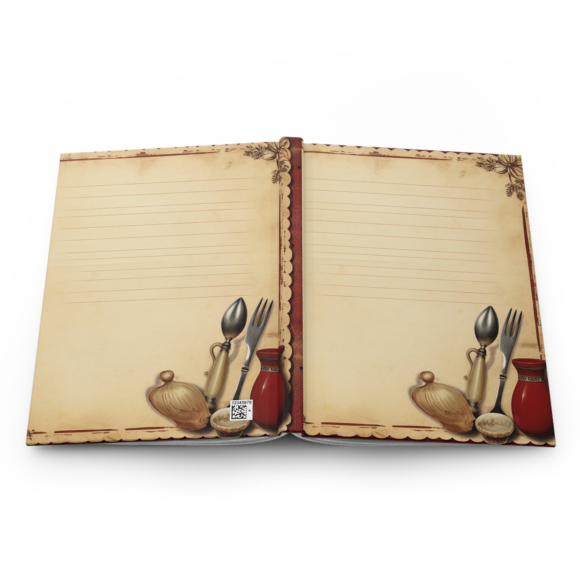 Vintage Scrapbook Recipe Hardcover Journal - JOURNAL VENUE