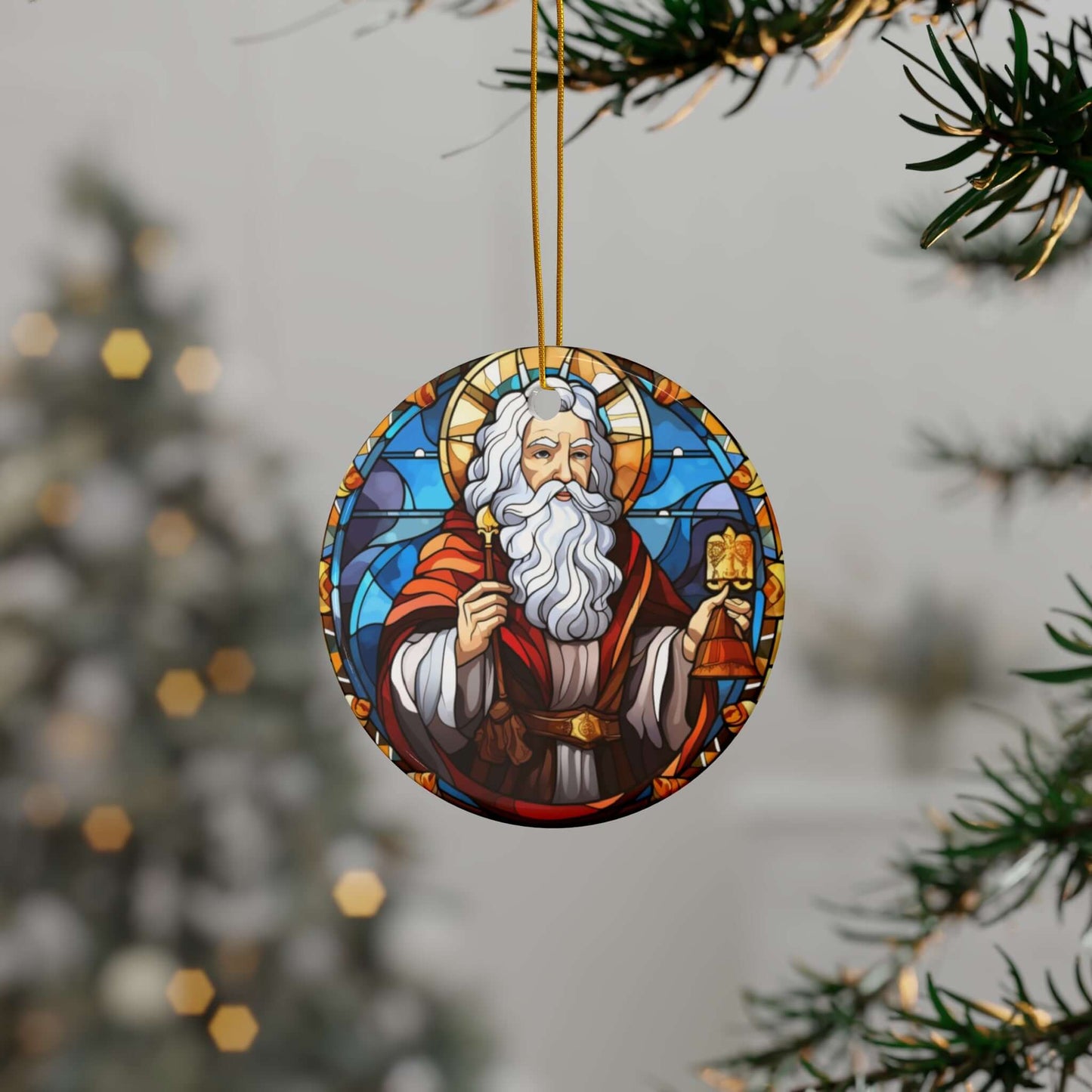 Christmas Nativity Stained Glass Ornaments