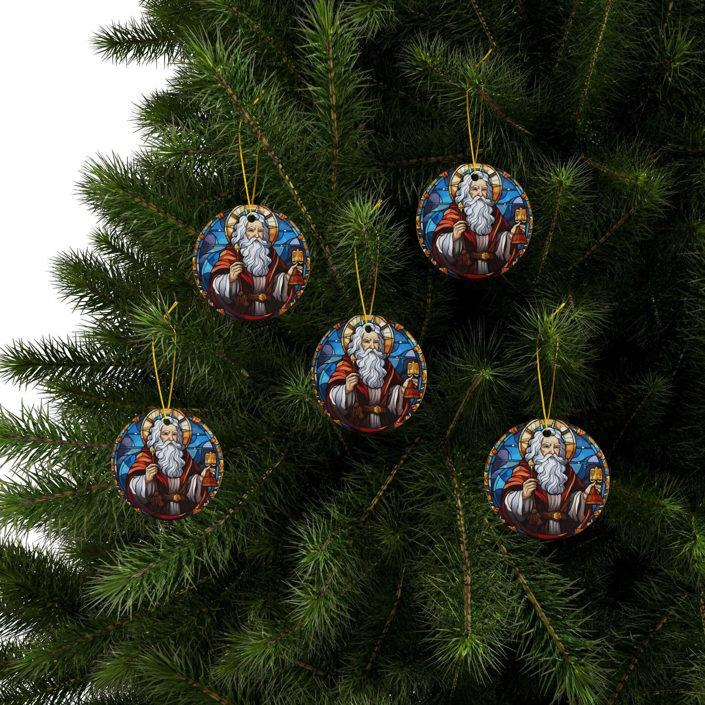 Christmas Nativity Stained Glass Ornaments