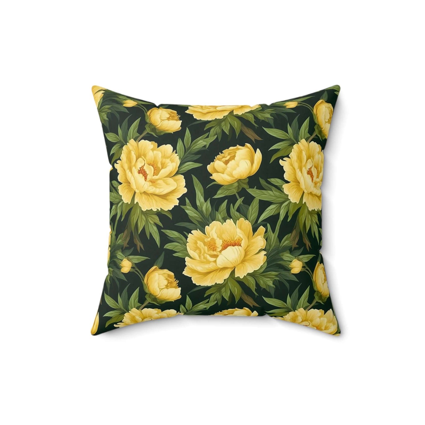 Peony Floral Botanical Square Pillow - JOURNAL VENUE