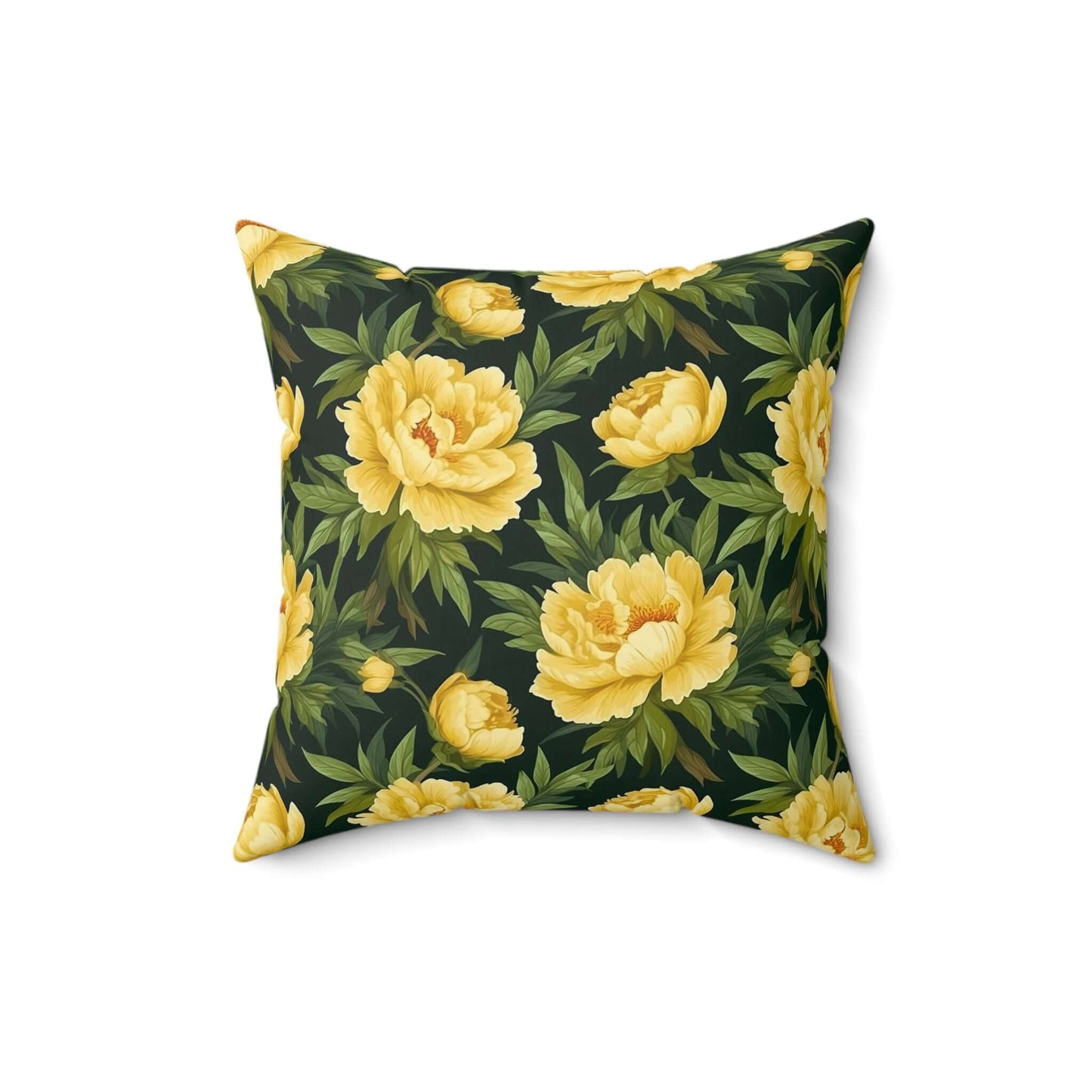 Peony Floral Botanical Square Pillow - JOURNAL VENUE