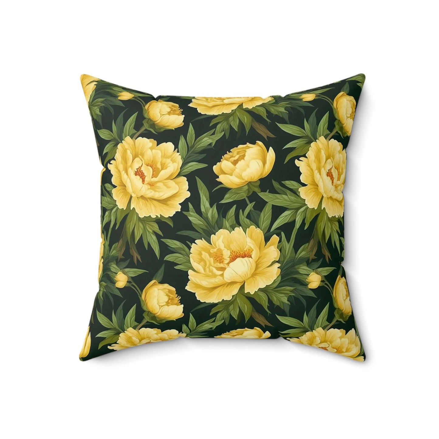 Peony Floral Botanical Square Pillow - JOURNAL VENUE