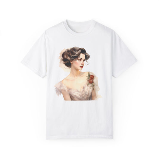 Victorian Bride Vintage Graphic Unisex T-shirt- White Front JOURNAL VENUE