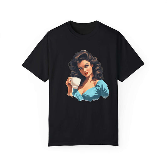 Retro Vintage Coffee Girl T-shirt - JOURNAL VENUE
