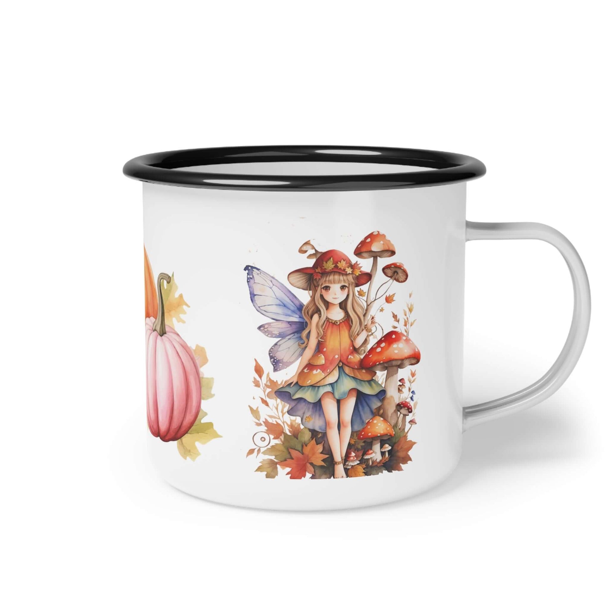 Fall Fairy Pumpkin Enamel Coffee Mug - JOURNAL VENUE