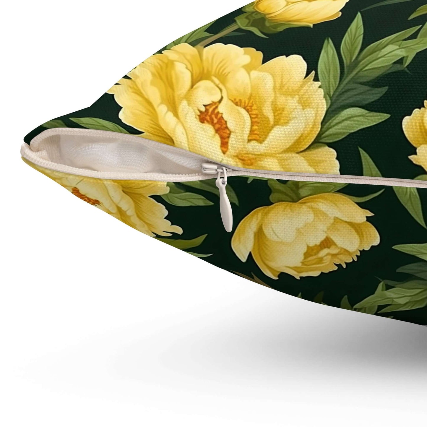 Peony Floral Botanical Square Pillow
