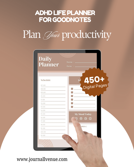 ADHD Planner for GoodNotes | Digital Life Planner for Focus & Organization - Journal Venue