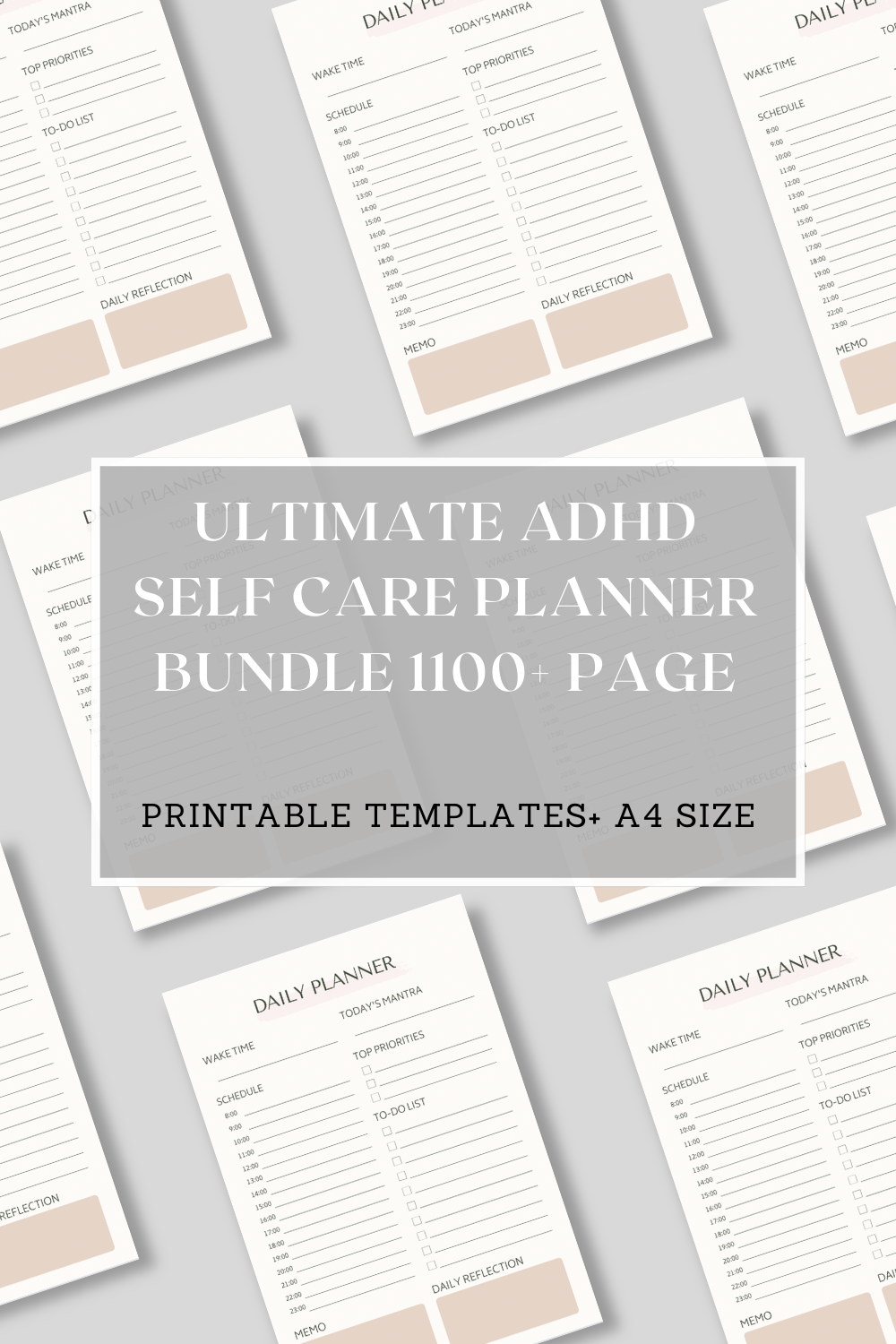 Ultimate ADHD Self Care Planner Template Bundle  - Journal Venue