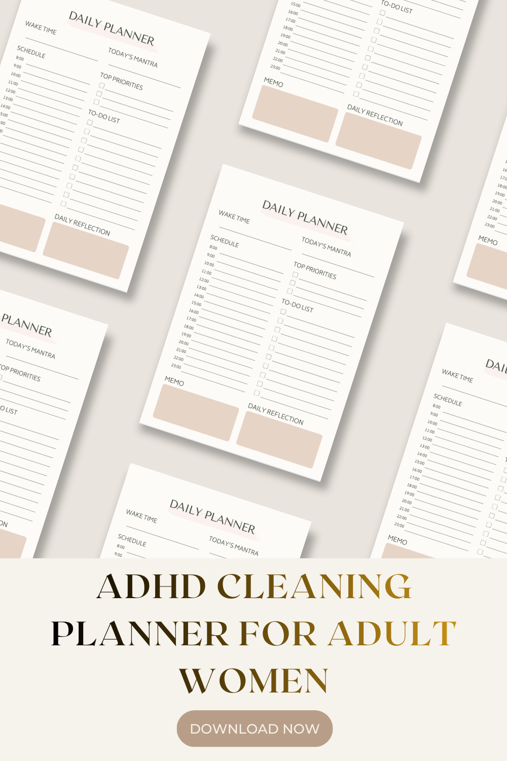 ADHD Cleaning Planner For Women - Journal Venue