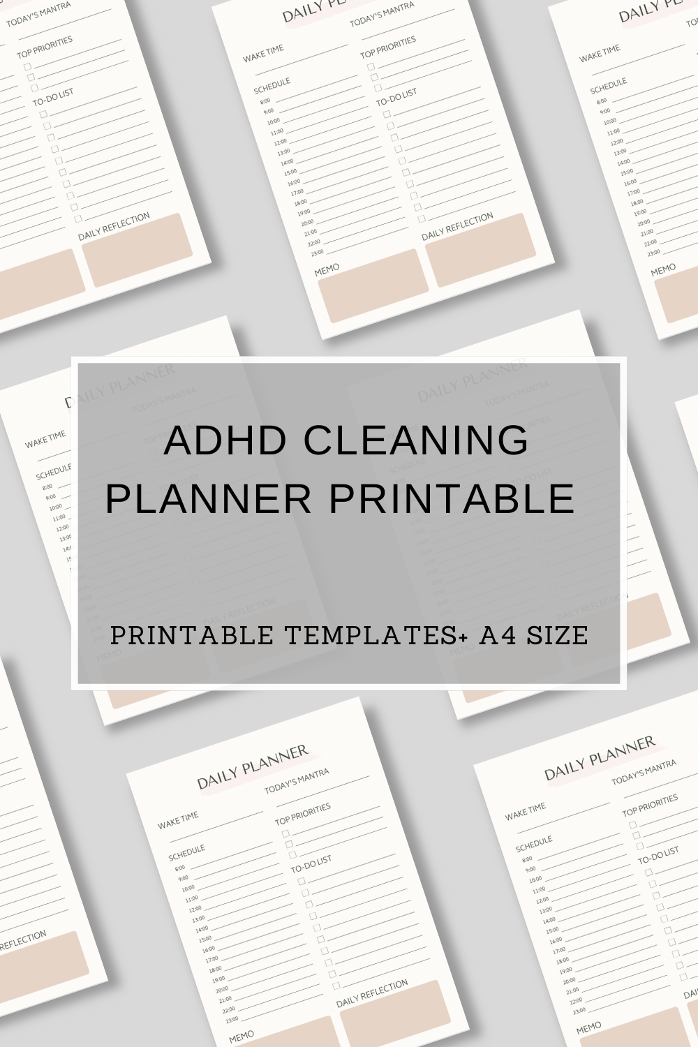 ADHD Cleaning Printable Planner   -  Journal Venue