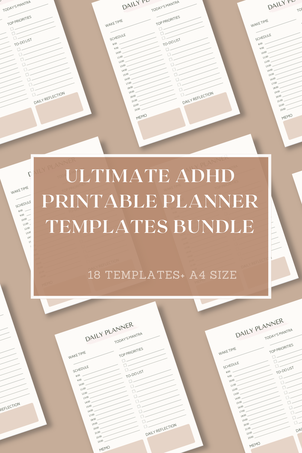 ADHD Planner Bundle  | Printable PDF Templates for Organization & Wellness -  Journal Venue