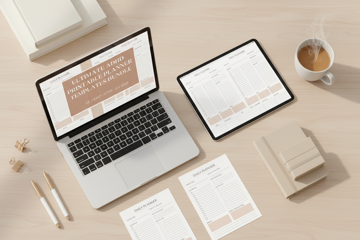 ADHD Planner Bundles | Printable PDF Templates - Journal Venue