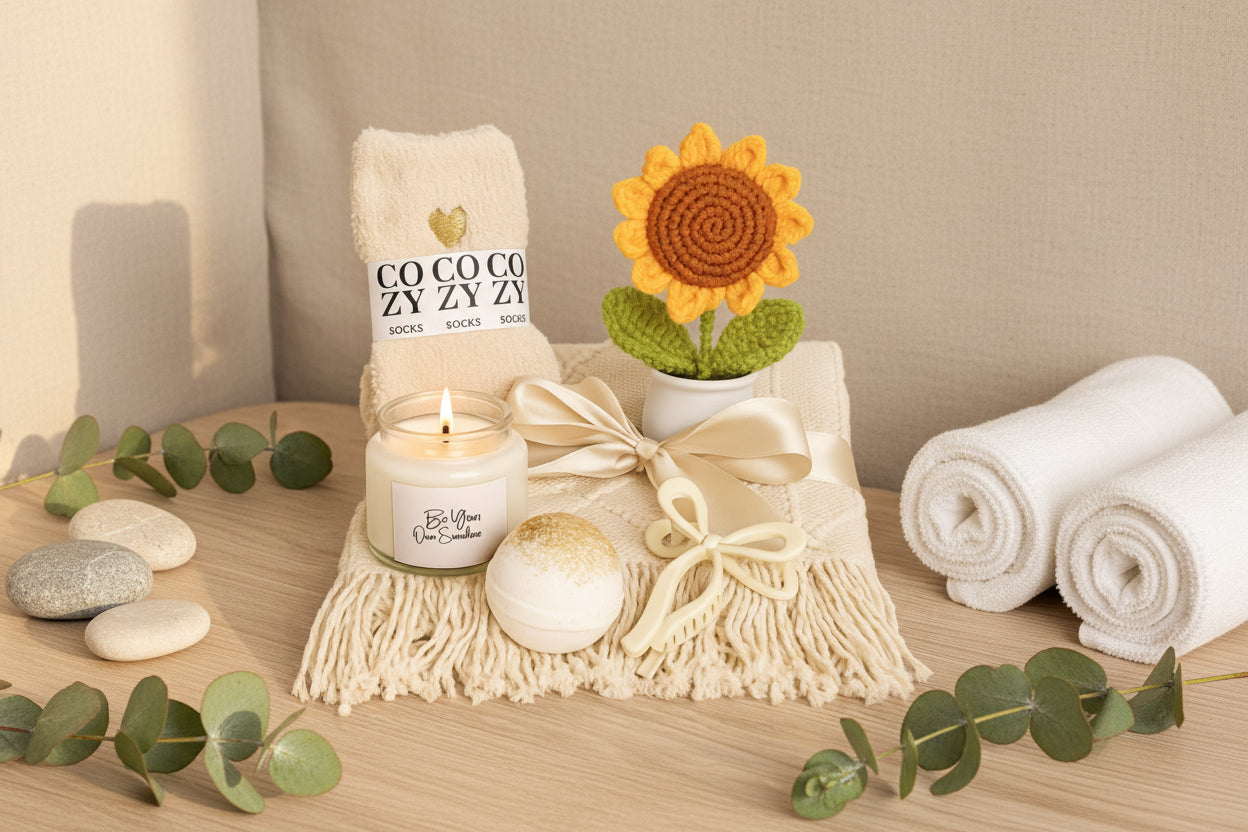 Be Your Own Sunshine Candle Wellness Gift Set  - Journal Venue