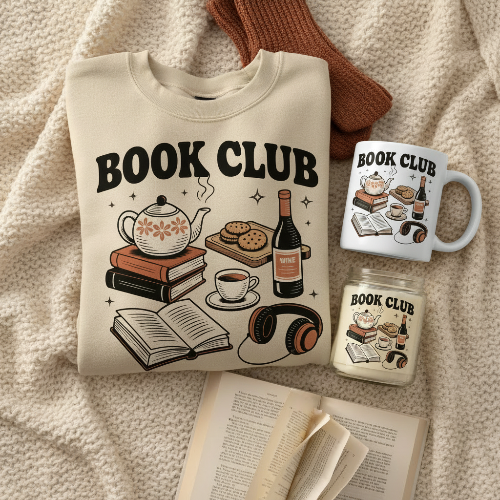 Cozy Book Club Gift Set  Bun - Journal Venuele