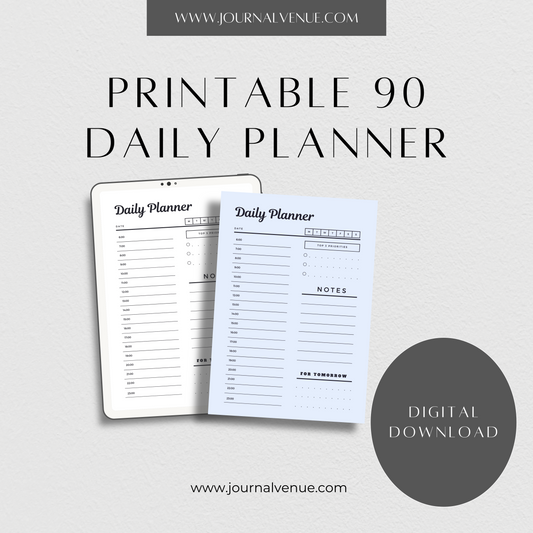  Printable 90 Days Daily Digital Planner - JOURNAL VENUE
