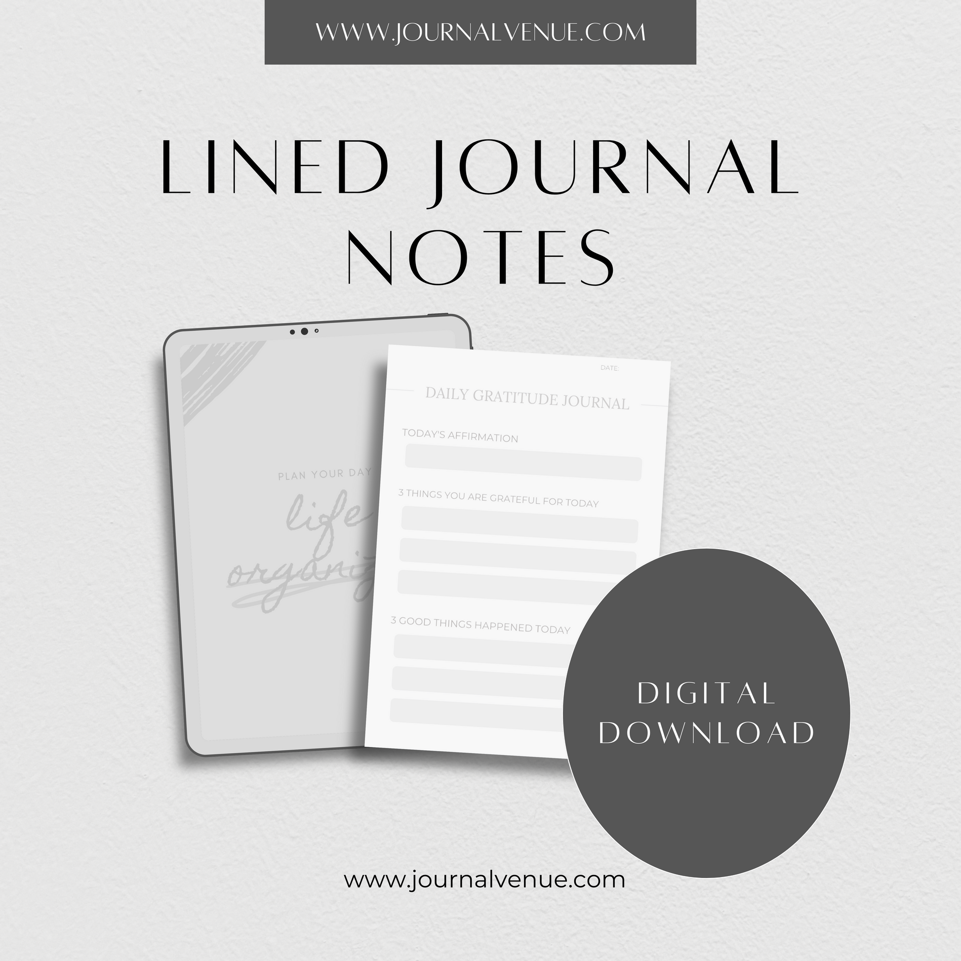 Lined Interior Journal Printable Template for Easy Writing – JOURNAL VENUE