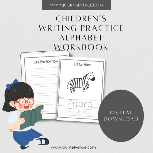  Printable Children's  Illustrated Alphabet  Booklet  - JOURNAL VENUE