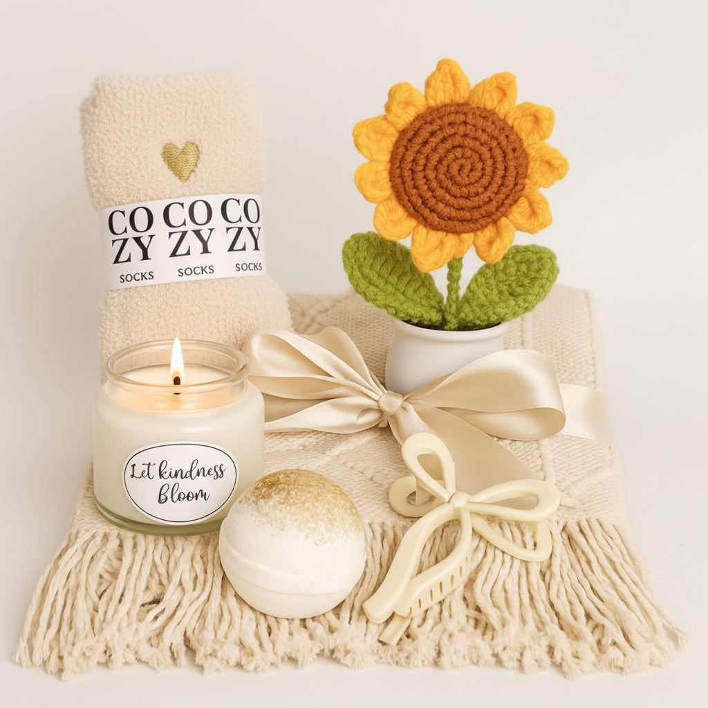 Let Kindness Bloom Candle & Sunflower Gift Set - Journal Venue