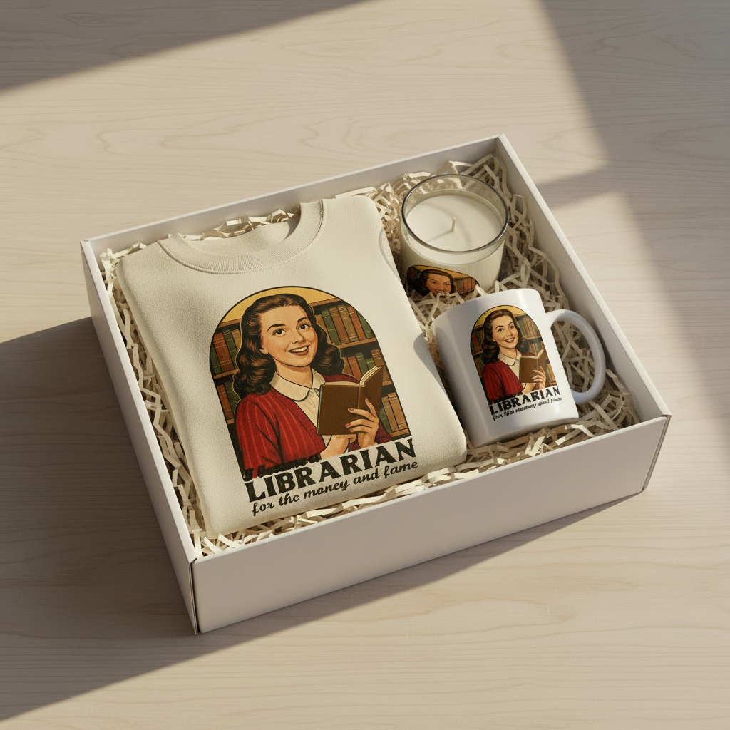Librarian Girl Gift Set Design - Journal Venue