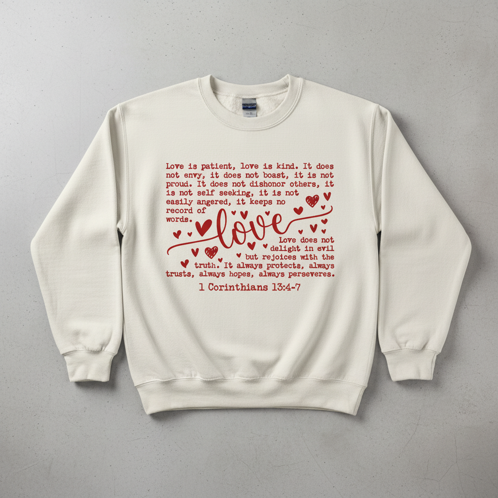 Love is Patience Self Love Sweatshirt- Journal Venue