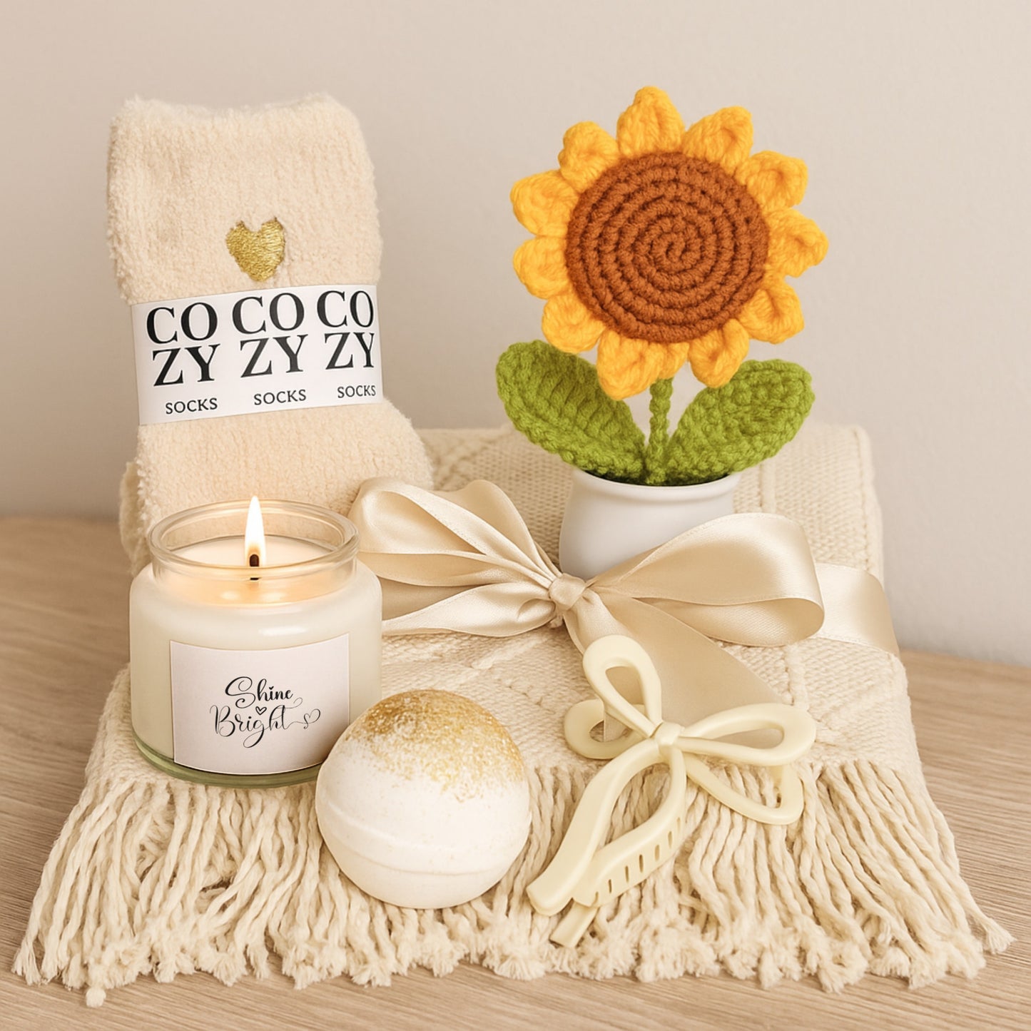 Shine Bright Candle & Sunflower Gift Set  - Journal Venue