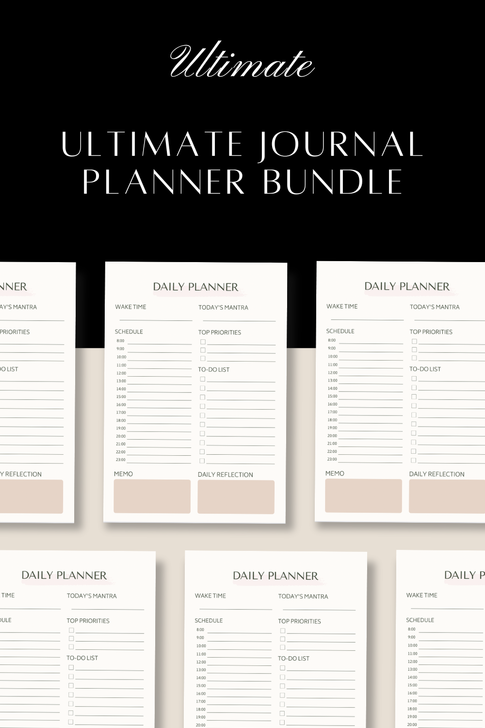 Ultimate Planner & Journal Bundle – 20+ Premium Printable Templates (1700+ Pages)
