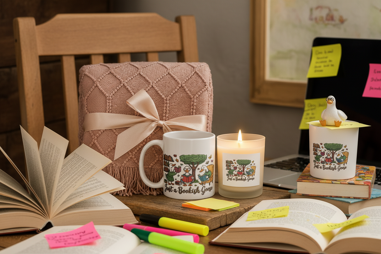 Bookish Goose – Desk Scene