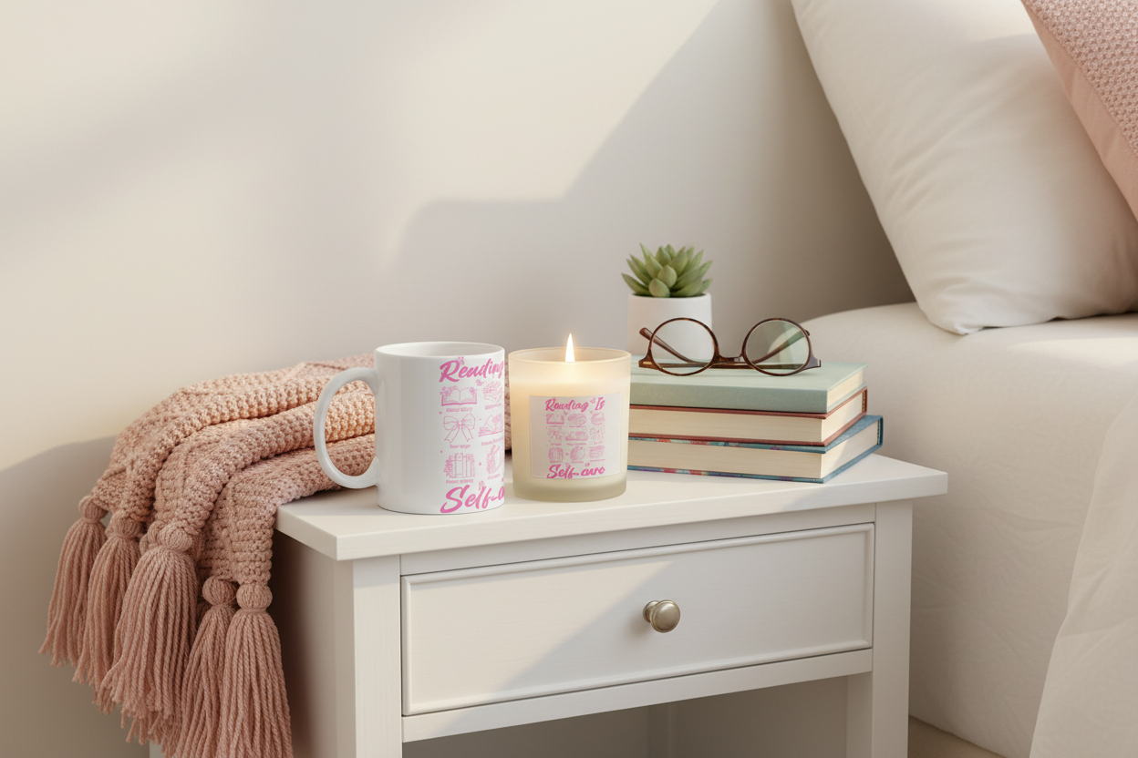 Reading is Self-Care – Bedside Scene